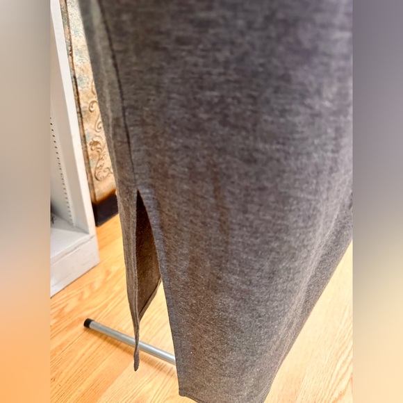 Garnet Hill Gray Maxi Cap Sleeve Column Dress Sz S Soft Luxury Capsule Wardrobe - Picture 6 of 10